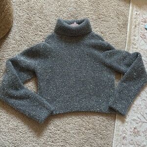 Zara girls cropped turtleneck sweater NEW